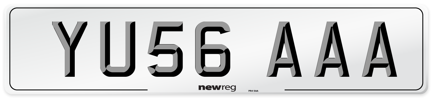YU56 AAA Number Plate from New Reg